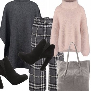 Outfit Scacchi e mantelle