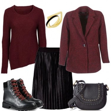 Outfit Scarponcini e gonna