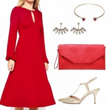 Outfit Cheap & red