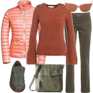 Outfit Arancio e verde oliva