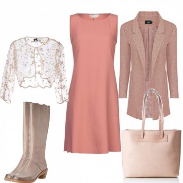 vestito corto elegante rosa