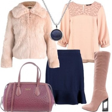 Outfit Ecopelliccia rosa