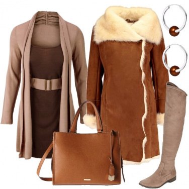 Outfit Marrone e beige