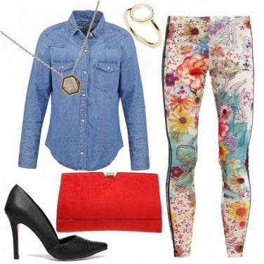 Outfit Floral Leggings