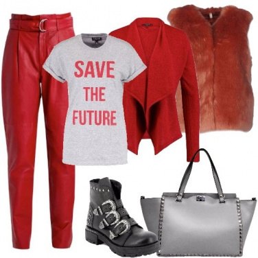 Outfit Rosso rock