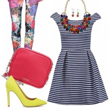 Outfit Multi colored leggings