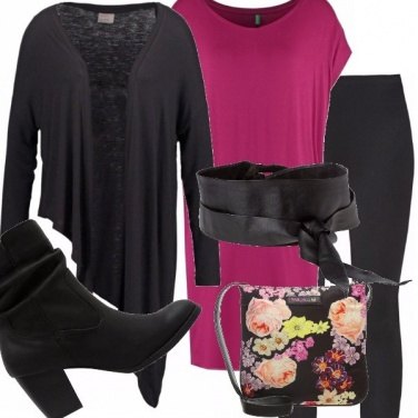 Outfit Asimmetrie and flowers