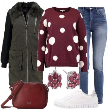 Outfit Il maglione a pois