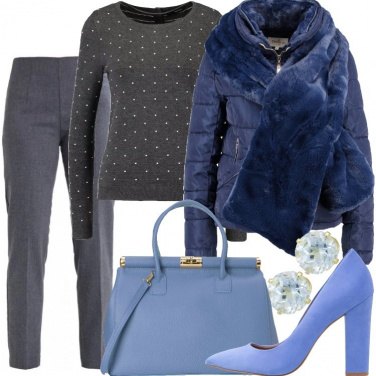 Outfit Sfumature di blu e grigio