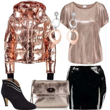Outfit Il piumino metallizzato