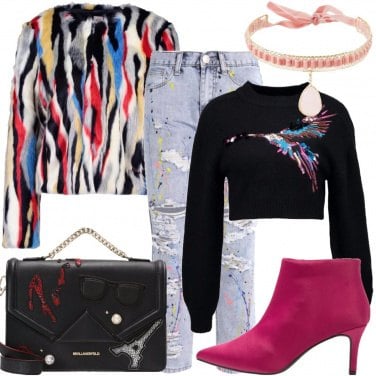 Outfit La giacca multicolore