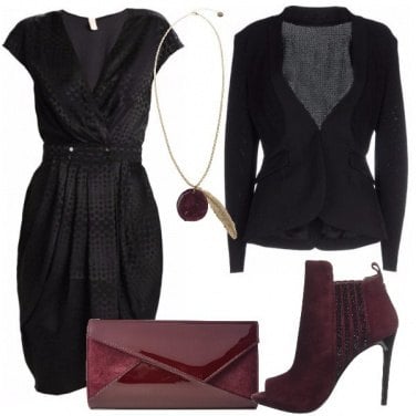 Outfit Pois nero su nero