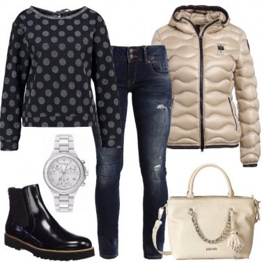 Outfit Felpa pois