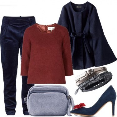 Outfit Velluto e tacco