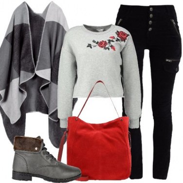 Outfit Fiori e quadri