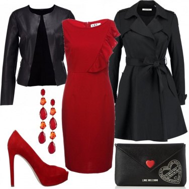 Outfit In rosso e nero