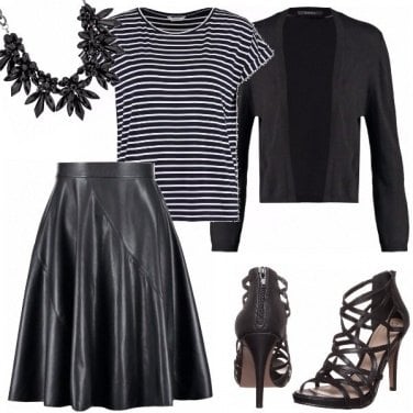 Outfit Abbinare la gonna in similpelle