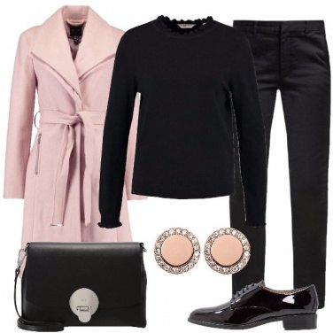 Outfit Nero e rosa