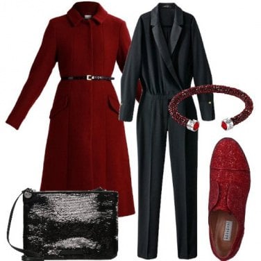 Outfit Nero e rosso