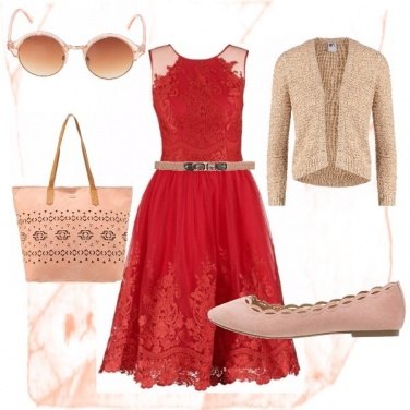 Outfit Woman in red and pink