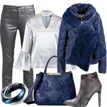 Outfit Grigio e blu