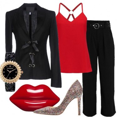 Outfit Festa in nero e rosso