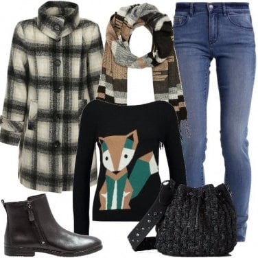 Outfit Maglioncino con la volpe