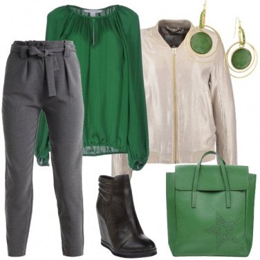 Outfit La maxi borsa verde
