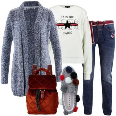 Outfit Il cardigan bouclé