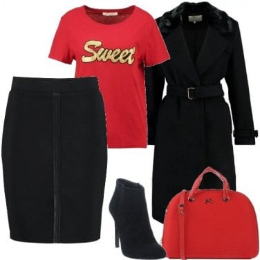 Outfit Rosso e nero