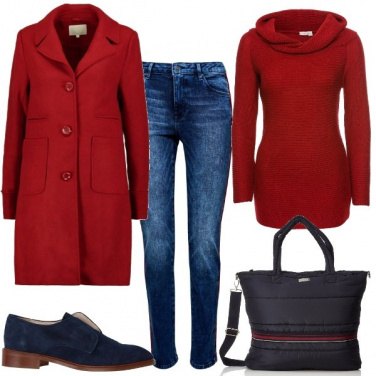 Outfit Rosso e blu