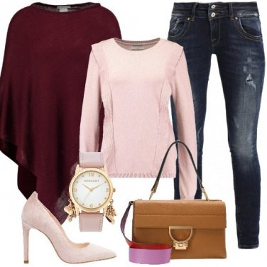 Outfit Con un tocco di rosa