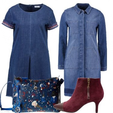Outfit Vestito e giacca di jeans