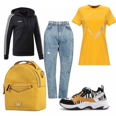 outfit felpa adidas