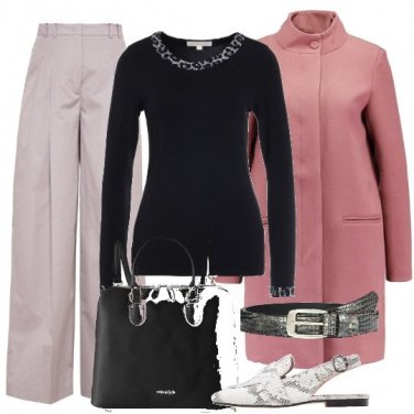 Outfit Sobrio e con accenni animalier