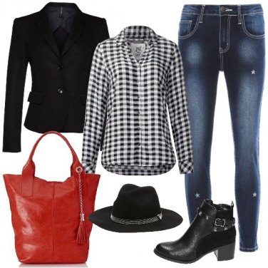 Outfit Blazer e cappello
