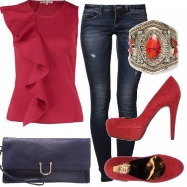 Outfit Dettagli di rosso