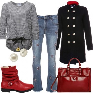 Outfit Blusa a quadretti Vichy