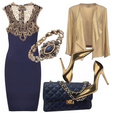 Outfit Gold and blue