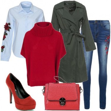 Outfit Fiori rossi