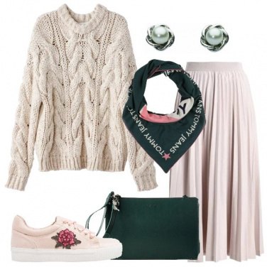 Outfit Il pull a maglia grossa