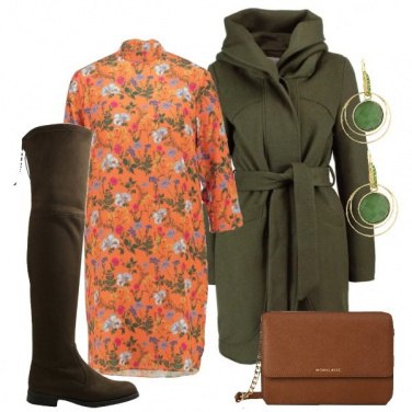 Outfit Arancione e verde