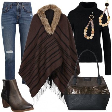 Outfit Marrone e Nero