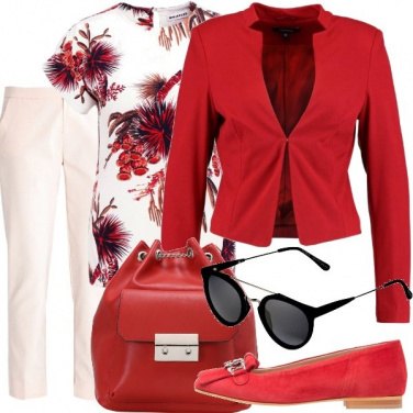 Outfit Fiori rossi