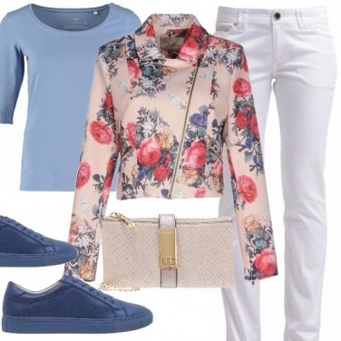 Outfit Biker e fiori