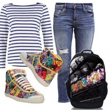 Outfit Print graffiti