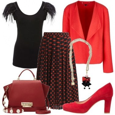 Outfit Una gonna a pois
