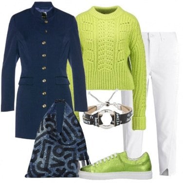 Outfit Blu e lime