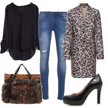 Outfit Cappotto animalier