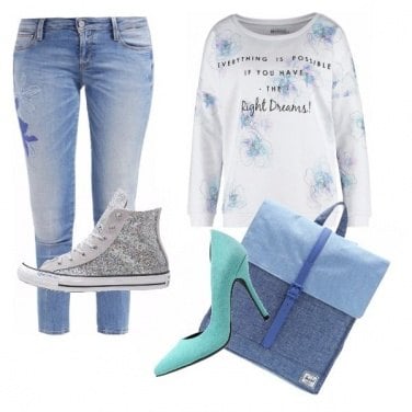 Outfit Jeans e verde acqua!